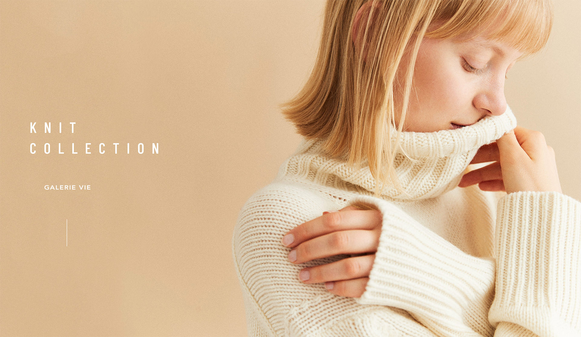 GALERIE VIE 特設サイト「2018 Fine wool knit collection」